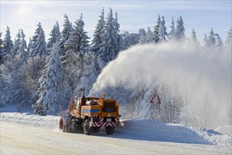 Snow blower milled road free