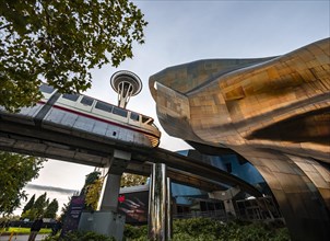 Monorail track and Space Needle