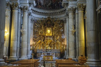 Nave of baroque church Basilica Santa Maria in Campitelli