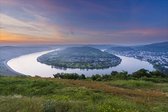Loop of River Rhine at Sunrise