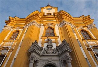 The baroque facade of Neuzelle Abbey