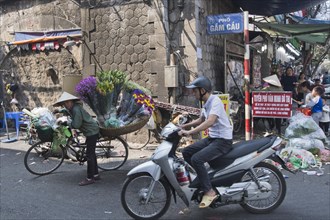 Flower seller in the city