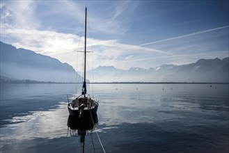 Sailing ship on Lake Geneva