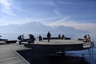 Viewing platform on Lake Geneva
