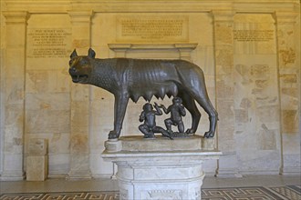 Statue of the Wolf with Romulus and Remus in the Capitoline Museum