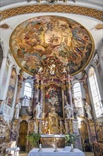 Main altar with ceiling fresco