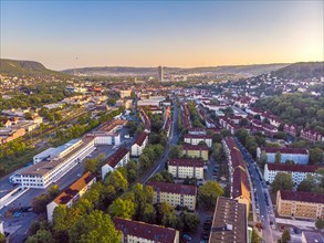 Aerial view of the university town of Jena