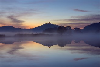 Landscape at Dawn with Wachsenburg Castle Reflecting in Lake