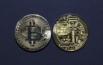 Bitcoin BTC crypto currency gold coin