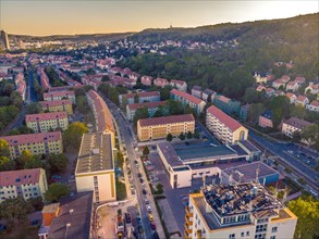 Aerial view of the university town of Jena