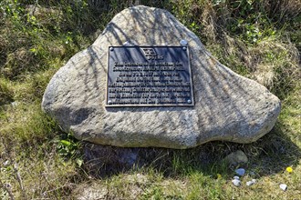 Memorial stone for the crew of the rescue cruiser Adolph Bermpohl