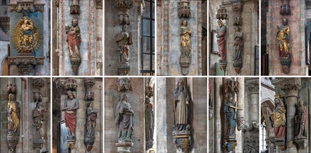 Coloured sculptures of saints from the 14th century Sebalsduskirche