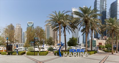 Dubai Marina Skyline Architecture Holiday Panorama in Dubai