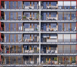 Balconies of condominiums at Osthafen