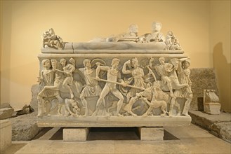 Marble sarcophagus in the Capitoline Museum