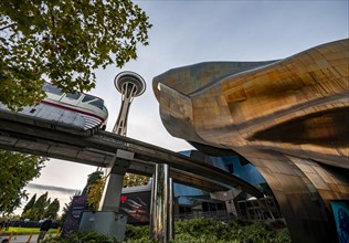 Monorail track and Space Needle