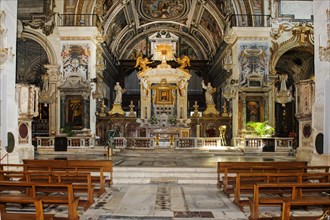 View of altar and apse of Church of Santa Maria in Aracoeli