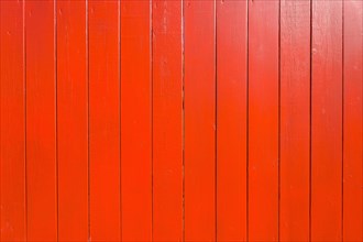 Painted Red Wood Paneling
