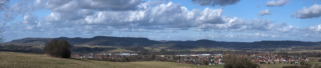Panoramic view from Kleingeschaidt to Eschenau Markt Eckental
