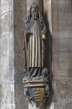 Coloured sculpture of St. Anthony
