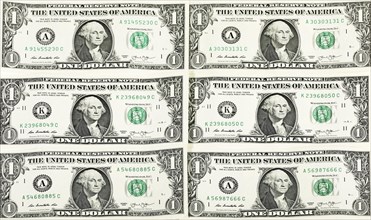 1 US dollar notes