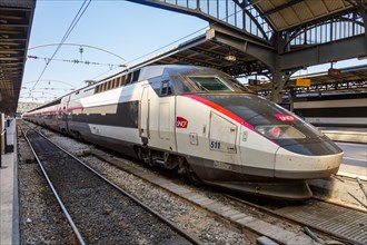 French TGV high speed train HGV at Paris Est Station in Paris