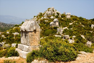 Lycian necropolis with sarcophagus