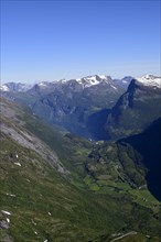 View of the Geirangerfjord from the Dalsnibba viewing platform