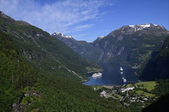 View of the Geirangerfjord from the Dalsnibba viewing platform