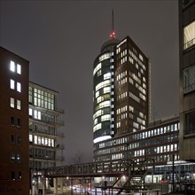 HafenCity with the Columbus House at night