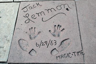 Handprints and footprints of JACK LEMMON