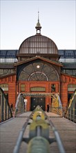 Waterfront facade of the Fischauktionshalle Hamburg-Altona