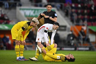 Foul by Ruben Vargas FC Augsburg FCA on Mats Hummels Borussia Dortmund BVB