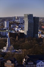 View of the Dancing Towers from the tower of St. Michael's Church towards St. Pauli