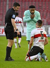 After Juergen Locadia VfL Bochum's foul on Konstantinos Mavropanos VfB Stuttgart