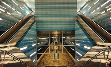 Two escalators