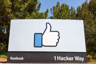 Facebook headquarters HQ Headquarters Thumbs Up Logo Icon in Menlo Park