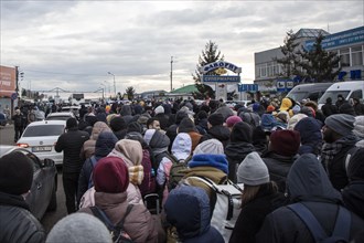 Ukrainian refugees at the border