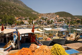 Fishing boats with nets