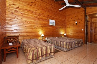 Room in log cabin