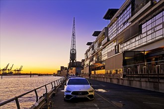 Fishing harbour at sunset