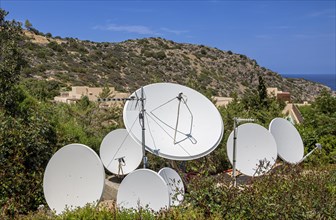 Satellite dishes on the mountain