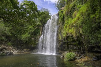 A beautiful bathing spot below the waterfall