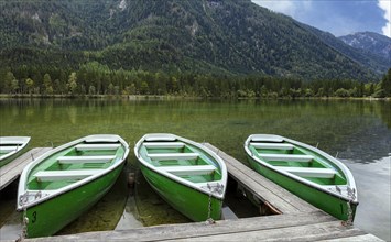 Empty rowing boats at Hintersee
