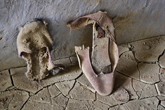 Decayed Pink Women's Shoes on Clay Floor