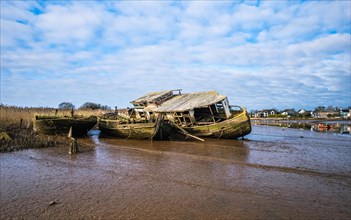Old Boat Wrecks on the River Exe in Topsham
