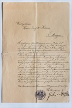 Service contract of the Sparkassa Elbogen in Suetterlin script from 1902