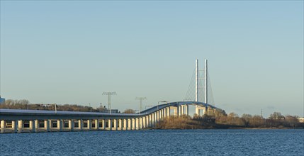 The Ruegen Bridge on the Ruegen Dam between the island and Stralsund