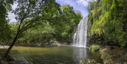 A beautiful bathing spot below the waterfall