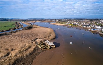 Old Boat Wrecks on the River Exe in Topsham